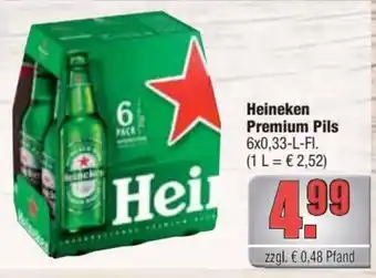 alldrink Heineken Premium Pils 6x0,33 L-Fl. Angebot