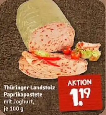 nahkauf Thüringer Landstolz Paprikapastete 100 g Angebot