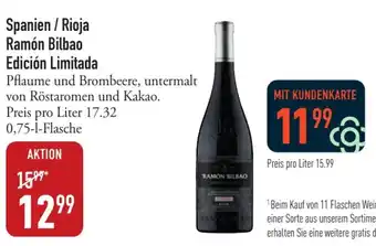 Galeria Markthalle Spanien/Rioja Ramón Bilbao Edición Limitada 0,75 L Flasche Angebot