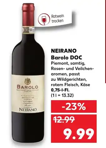 Kaufland Neirano Barolo DOC 0,75L Angebot