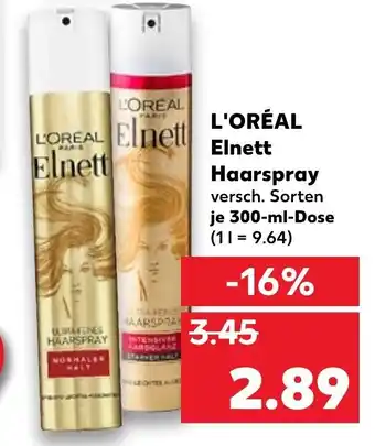 Kaufland L'Oreal Elnett Haarspray 300ml Angebot