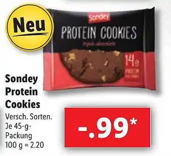 Lidl Sondey Protein Cookies Angebot