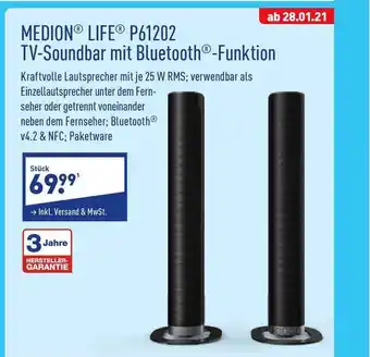 Aldi Nord Medion Life P61202 TV-Soundbar mit Bluetooth-Funktion Angebot