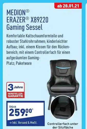 Aldi Nord Medion Erazer X89220 Gaming Sessel Angebot