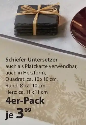 NKD Schiefer Untersetzer 4er Pack Angebot