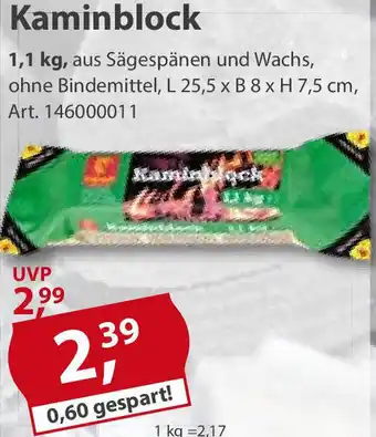 Sonderpreis Baumarkt Kaminblock 1,1 kg Angebot