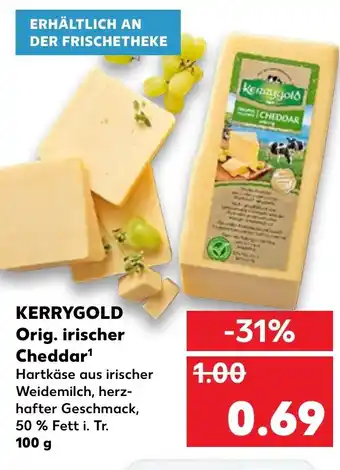 Kaufland Kerrygold Orig. irischer Cheddar 100g Angebot