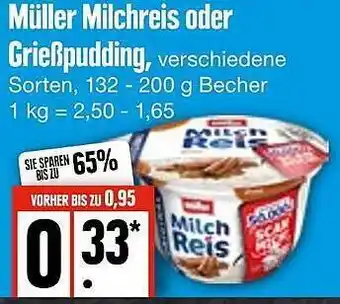 Edeka Frischemarkt Müller milchreis oder grießpudding Angebot