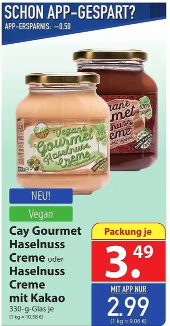 Famila Nord Ost Cay gourmet haselnuss creme oder haselnuss creme mit kakao Angebot