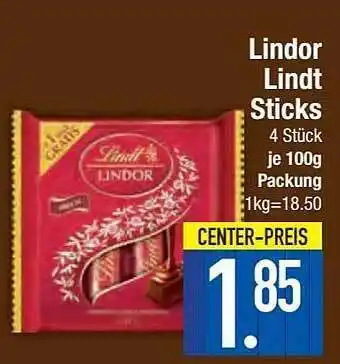 E-Center Lindor lindt sticks Angebot