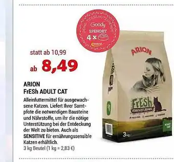 Zookauf Arion Fresh Adult Cat Angebot