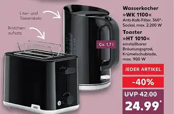 Kaufland Wasserkocher „wk 1100“ toaster „ht 1010“ Angebot