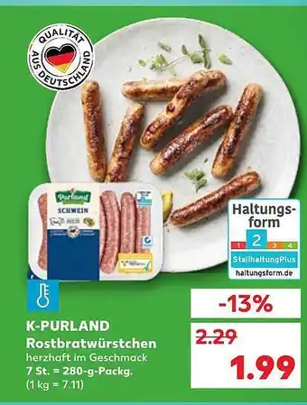 Kaufland K-purland rostbratwürstchen Angebot