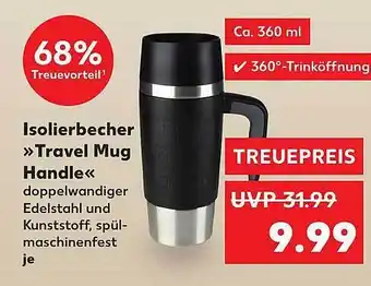 Kaufland Isolierbecher „travel mug handle“ Angebot