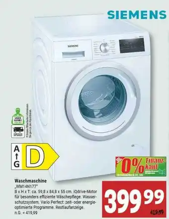 Marktkauf Siemens waschmaschine Angebot