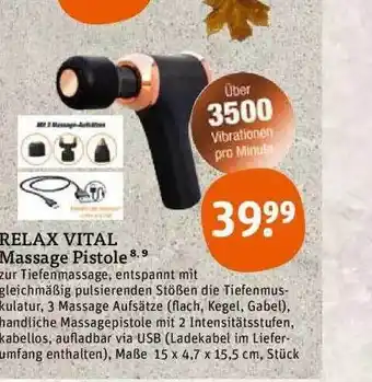 tegut Relax vital massage pistole Angebot