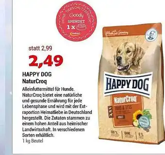 Zookauf Happy Dog NaturCroq Angebot