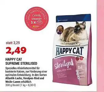 Zookauf Happy Cat Supreme Sterilised Angebot