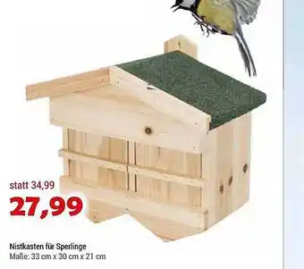 Zookauf Nistkasten für Sperlinge Angebot