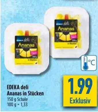 diska Edeka deli Ananas in Stücken 150g Angebot