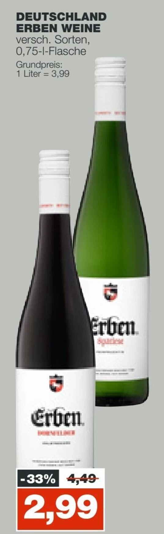 Erben Weine 750 ml Angebot bei mein real