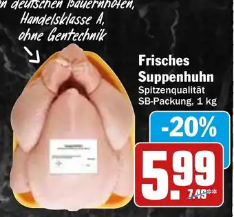 Hit Frisches Suppenhuhn 1 kg Angebot