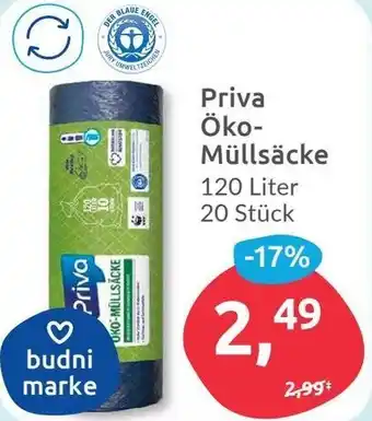 Budni Priva Öko Müllsäcke 120 Liter Angebot