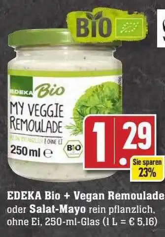 Scheck-in-Center Edeka bio + vegan remoulade oder salat-mayo Angebot