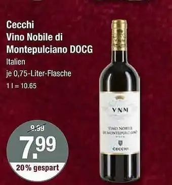 V Markt Cecchi vino nobile di montepulciano docg Angebot