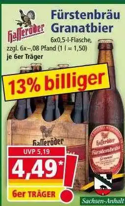 Norma Hasseröder fürstenbräu granatbier Angebot