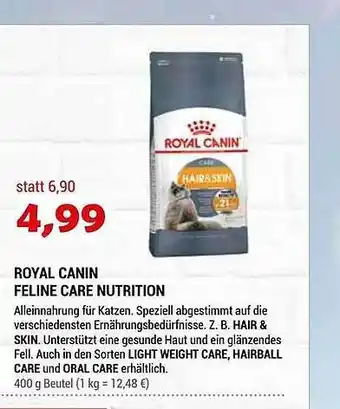 Zookauf Royal Canin Feline Care Nutrition Angebot