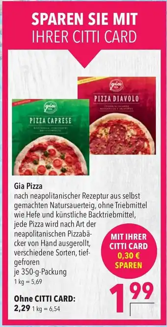 CITTI Markt Gia Pizza 350 g Packung Angebot