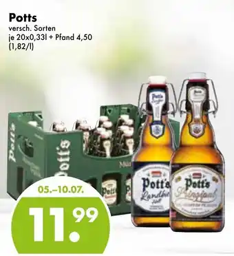 Trink und Spare Potts 20x0,33L Angebot