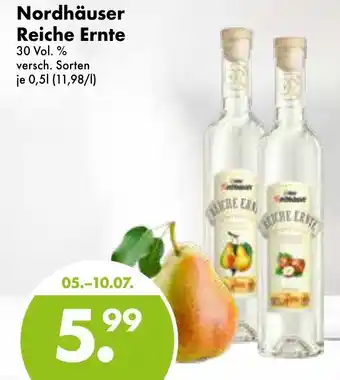 Trink und Spare Nordhäuser Reiche Ernte 0,5L Angebot