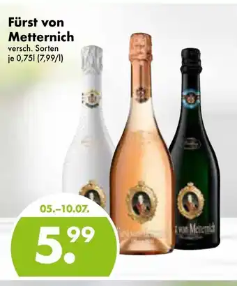 Trink und Spare Fürst von Metternich 0,75 L Angebot