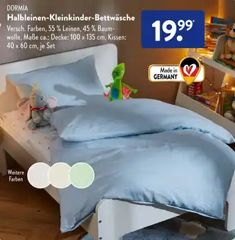 Aldi Süd Dormia Halbleinen Kleinkinder Bettwäsche Angebot