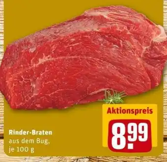 REWE PETZ Rinder Braten 100g Angebot