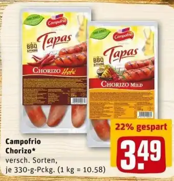 REWE PETZ Campofrio Chorizo 330g Angebot