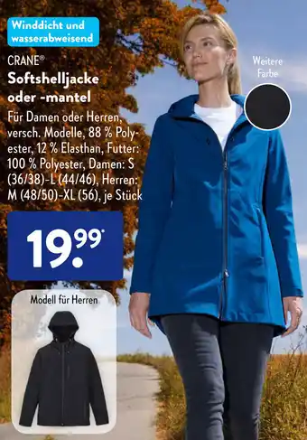 Aldi Süd Crane Softshelljacke oder mantel Angebot