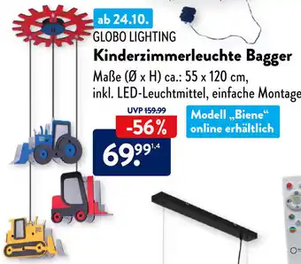 Aldi Süd Globo Lighting Kinderzimmerleuchte Bagger Angebot