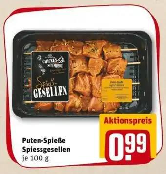 REWE PETZ Puten Spieße Spiessgesellen 100g Angebot