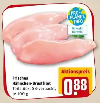 REWE PETZ Frisches Hähnchen Brustfilet 100g Angebot