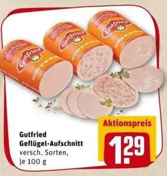 REWE PETZ Gutfried Geflügel Aufschnitt 100g Angebot