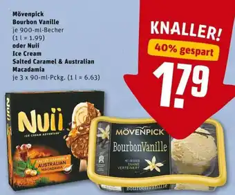 REWE PETZ Mövenpick Bourbon Vanille 900ml Becher oder Nuii Ice Cream Salted Caramel & Australian  Macademia 3x90ml Angebot