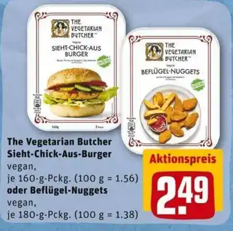 REWE PETZ The Vegetarian Butcher Sieht Chick Aus Burger 160g oder Beflügel Nuggets 180g Angebot