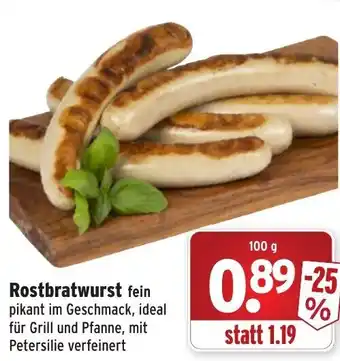 Wasgau Rostbratwurst 100g Angebot