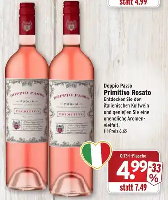 Wasgau Doppio Passo Primitivo Rosato 0,75L Angebot