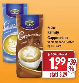 Wasgau Krüger Family Cappuccino 500g Beutel Angebot