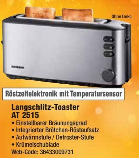 Severin Langschlitz Toaster AT 2515 Angebot bei expert Octomedia