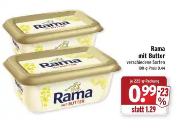 Wasgau Rama mit Butter 225g Angebot